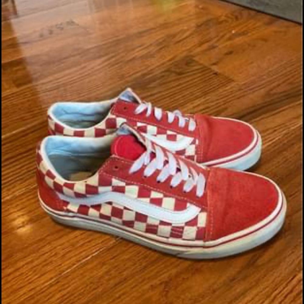 Red Checkered Vans